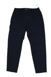 Abercrombie & Fitch Womens Black Flat Front 4 Pocket Stretch Seersucker Pants S