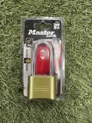 NEW MASTER LOCK 175DLH RESETTABLE COMBINATION LONG SHACKLE PADLOCK