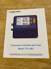 DIGITEN Temperature Controller Timer Reptile Thermostat Day Night TTC-1003