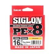 Sunline P.E Line X8 Siglon 150M P.E 1 16LB Orange (1885)