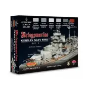 Lifecolor Naval Paint Sets Lifecolor Kriegsmarine - German Navy WWII Set New