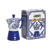 Bialetti Dolce & Gabbana Moka Express 3 cup Mediterranean Blue ( Made in Italy )