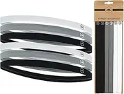 [Tough Headwear] Mini Sports Headbands - 6 Pack Thin Head Bands for Men, Women & Kids - Stretchy Headbands with No Slip Grip - Perfect for Soccer, Basketball, Yoga, Running