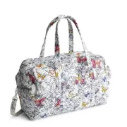 Vera Bradley Premium Cotton Large Miramar Weekender Wing + Bloom