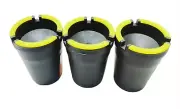 New 3 Pc Car Cup Holder Portable Butt Bucket Cigarette Ashtray Glow in Dark