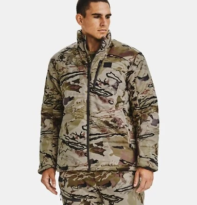 Under Armour Timber Hunting Jacket Ridge Reaper Barren Camo Extreme Season Sz M