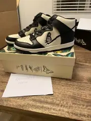 AMAC Customs - Butterfly High Dunk SB - Cream/Black - Size 11 - Deadstock