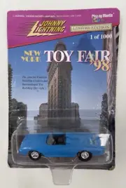 Johnny Lightning 1998 New York Toy Fair Blue Bad Bird Real Rubber Tires HTF NIB