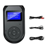 3in1 Bluetooth 5.0 Transmitter Receiver Wireless Audio 3.5mm Adapter With Screen