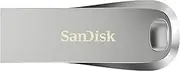 SanDisk Ultra Luxe USB Type-A USB 3.2 Flash Drive 1TB (USB 3.2 Gen 1 + USB 3.0 Enabled, Up to 400MB/s, Password Protection, Data Recovery Software) Metal Design, Silver