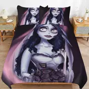 a1379 Corpse Bride Duvet Cover Set, 3 Piece Bedding Set 86x70" Double Sided Printing Decorative Comforter Cover Set (1 Duvet Cover + 2 Pillow Shams)
