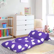 Dreamz Foldable Kids Pillow Bed Floor Lounger Medium Purple