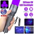 2X 3LEDs 365nm UV Flashlight Rechargeable Black Light Torch for Resin Curing AU