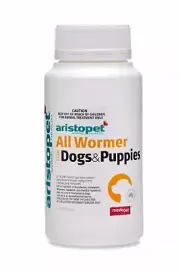 Aristopet All Wormer for Dogs & Puppies - 100 pack Dog Worming Tablets Allwormer