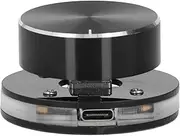 USB Volume Control Multimedia Controller Knob, Plug and Play Acrylic Plastic USB Volume Control Knob 360 Degree Rotating with RGB Light for PC
