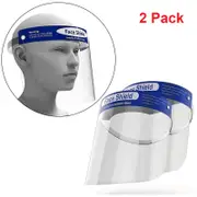 Twin Pack Full Face Shield Mask Clear Protective Film Flip Up Safety Cover