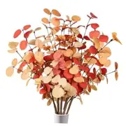 Stems Decor, 5Pcs 24" Faux Eucalyptus Branches Artificial Fall Eucalyptus