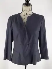 Max Mara midnight blue checkered jacket Size 14