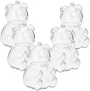 COOPHYA 5pcs Transparent Bear Shaped Candy Boxes Cute Favor Holders for Weddings Birthdays Parties Candy Packaging for Treats