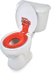Disney Baby Cars Lightning McQueen Flip & Sit Potty Seat by Bright Starts, Attaches to Toilet Securely, Space Saving Design Fits Most Toilets, Easy to Clean