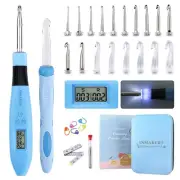 Light up Crochet Hooks Ergonomic Soft Grip, Large Counting Crochet Hook Set