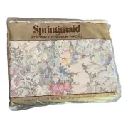 Springmaid Chateau Double Fitted Sheet Full Wondercale Percale VTG Floral