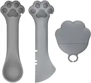 Gesuche 3 Pieces Pet Food Can Supplies Set,Include 1 Pieces of Silicone Pet Can Covers Lids + 1 Pieces of Multifunctional Pet Can Opener + 1 Pieces of Spoons for Pets Dogs Cats Feeding Can (Grey)
