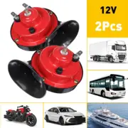 2x 12V 300DB Super Loud Train Horn Waterproof Motorcycle Truck Car SUV Boat Red