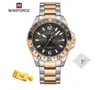 Naviforce Pepsi 44mm Men Quartz Date Watch 30m ROSE GOLD