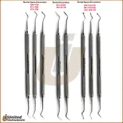 8Pcs Dental Spoon Blade Excavators Restoratrive Cavity Carious Decay Removal Lab