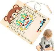 Hogvinnatil Magnetic Pen Puzzle, Magnetic Doodle Board, Magnetic Drawing Cushion, Portable Wooden Pen Tablet for Restaurant Activities, Educational Preschool Learning Toy