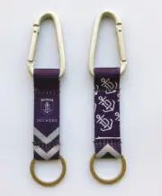 Fremantle Dockers Official AFL Team Colours & Logo Carabiner Keyring 13.5cm x 3c