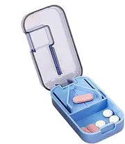 Tablet Cutter Pill Splitter - Small Pill Splitter Dose Tablet Cutter,Accurate Medicine Crusher Safety Guard Cut Tool for Tiny Medication