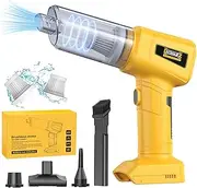 150W Cordless Handheld Vacuum Cleaner for DeWALT 20V Battery (No Battery), 18KPa Portable Car Vacuum Cleaner with Brushless Motor, HEPA Filters, 4-in-1 Mini Vacuum for Car, Home, Workshop, Pet Hair