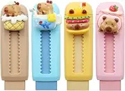Capybara Retractable Erasers, 4 PCS Cute Rubber, Push-Pull Rubber Eraser, Pencil Erasers Cute Erasers for Kids Boys Girls Students Capybara Lovers School Office Supply Stationery