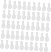 CHICAMPERA 100pcs Self Adhesive Jewelry Tags White Labels for Pricing Display of Rings Necklaces Earrings for Retail Stores Boutiques