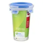 Emsa 508550 Clip & Close round food storage container 0.35 litres, transparent/b