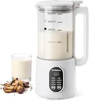 Kidsbro 8 in 1 Automatic Nut Milk Machine, Almond Milk Machine, 40 Oz (1200 Ml) Automatic Soy Milk Machine for Homemade Oatmeal, Coconut, Soy and Vegetable Milk with Starter