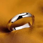 Men's Silver Round Stainless Steel Ring Wedding Band Size 10