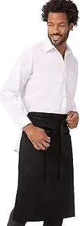 Chef Works Unisex Reversible Waiter Apron with Pockets, Black, One Size