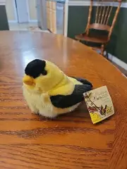 Wild Republic Audubon Plush Birds Chirping American Goldfinch Backyard Series 1