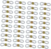 [Operitacx] 100Pcs Adjustable Non Slip Silicone Eyeglass Cord Tying Rings for Glasses Chain Durable DIY Eyewear Accessories Golden Color for Customizing Your Glasses