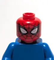 Lego - Minifigure Head - Marvel Spider-Man - Black Web, White Eyes