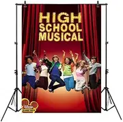 High School Musical Themed Party Background 5x7ft Vinyl High School Musical Photography Backdrop for Birthday Decorations Dance and Sing Party Banner Video Studio Props Picture Shooting