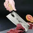 Handmade Butcher Knife Forged Steel Wood Handle Chef Cleaver Slicing Beef Cut 8"