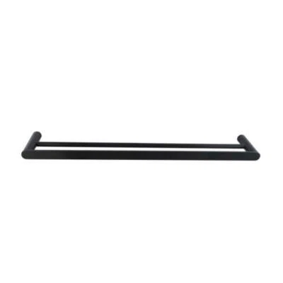Luxury 600Mm Double Towel Rack Bathroom Towel Rail Black