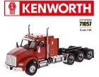 1:50 Kenworth T880 SBFA 40" Sleeper Tridem Tractor Trailer Diecast Truck Model