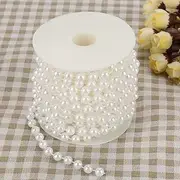 Pearl Wire Beads, 10m/roll Grinding Lifelike Pearl Garland, Wire Beads, DIY Wedding Decoration for Bedroom for Home (White)