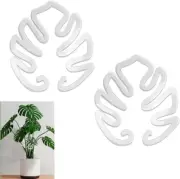 2Pcs Monstera Grapple,Monstera Leaf Plant Support,Turtle Shell Bamboo Clamp Set,