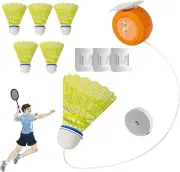 6PCS Badminton Rebound Trainer, Self Study Badminton Single-Player Rebound Train